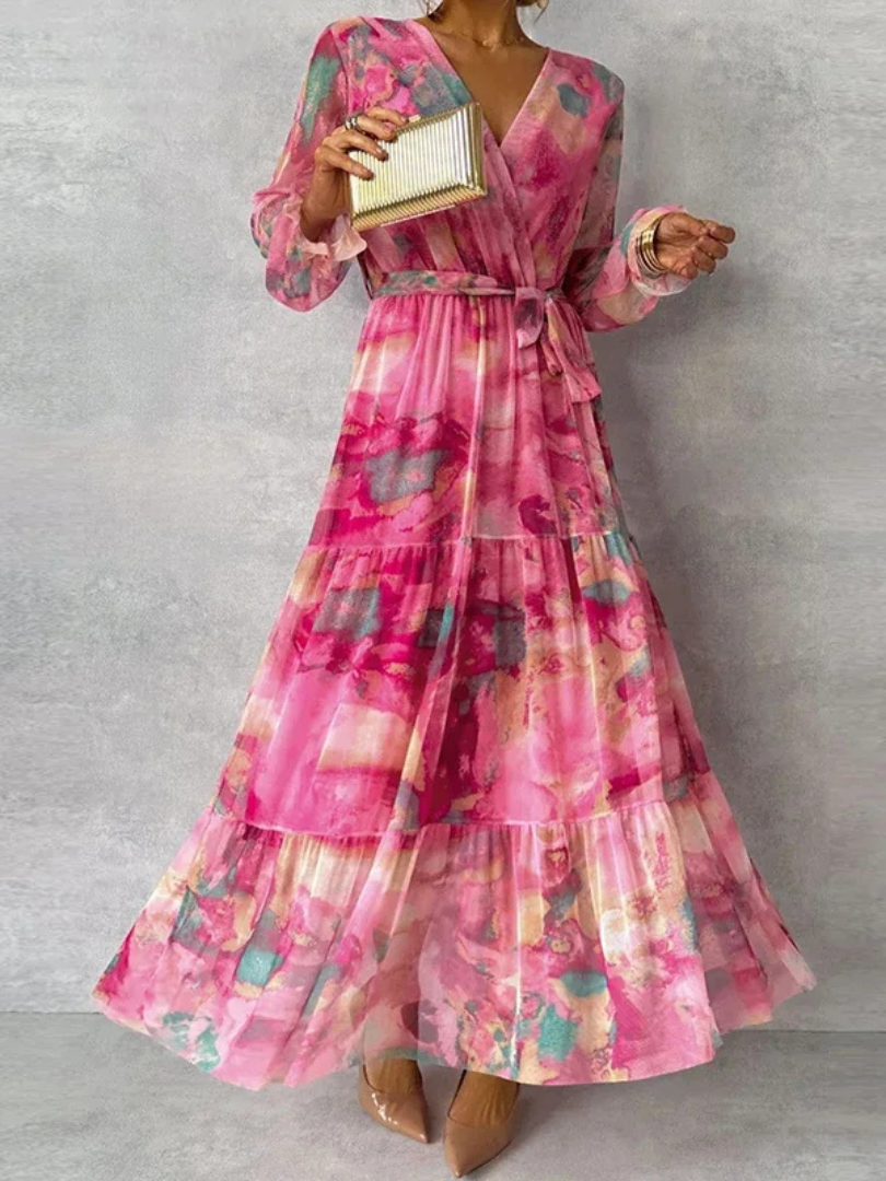Sofia | Elegante Abito Maxi da Cerimonia a Fiori