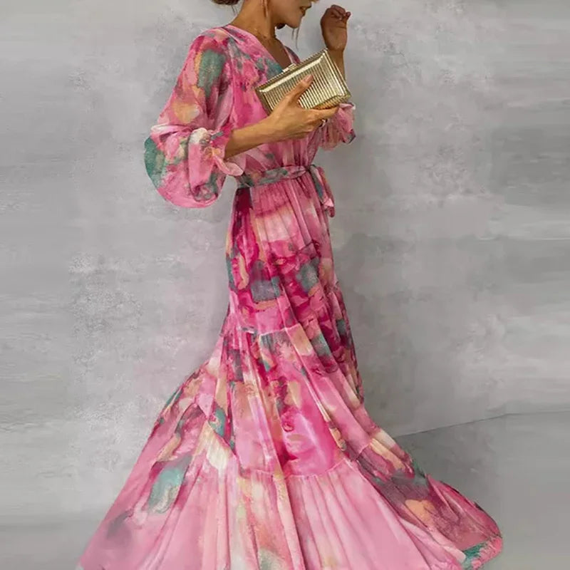 Sofia | Elegante Abito Maxi da Cerimonia a Fiori