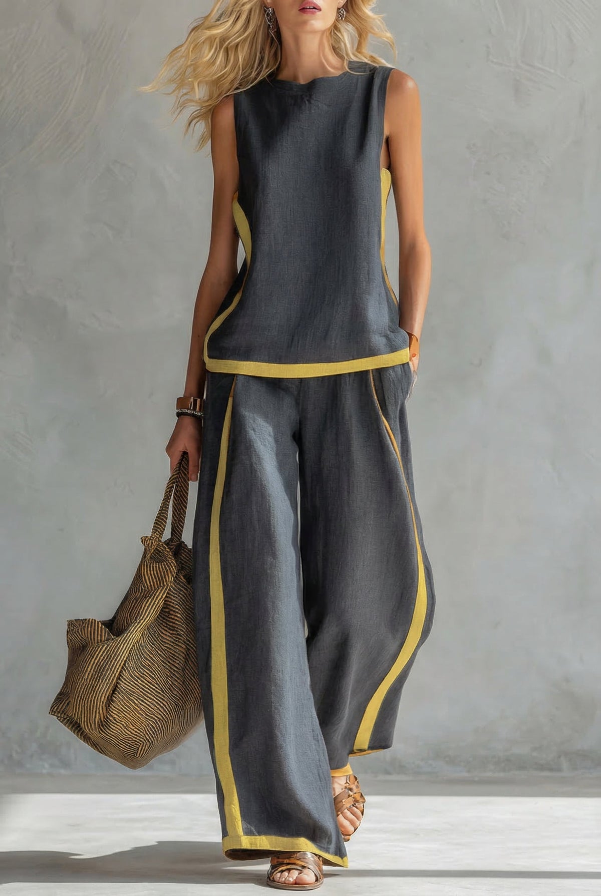 Leila | Set Elegante Due Pezzi in Lino Premium