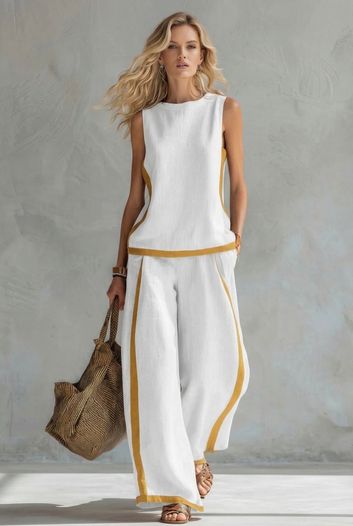 Leila | Set Elegante Due Pezzi in Lino Premium