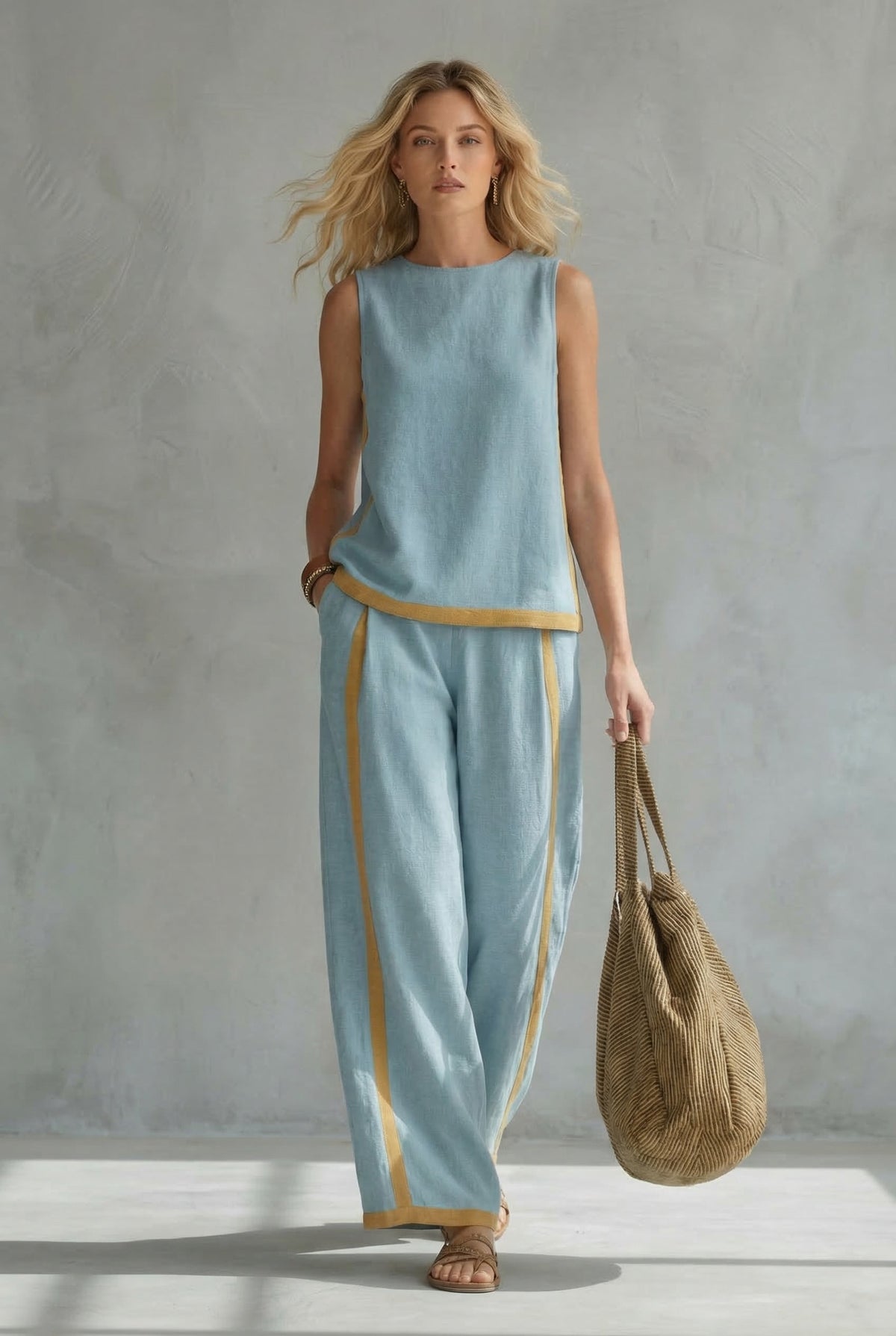 Leila | Set Elegante Due Pezzi in Lino Premium