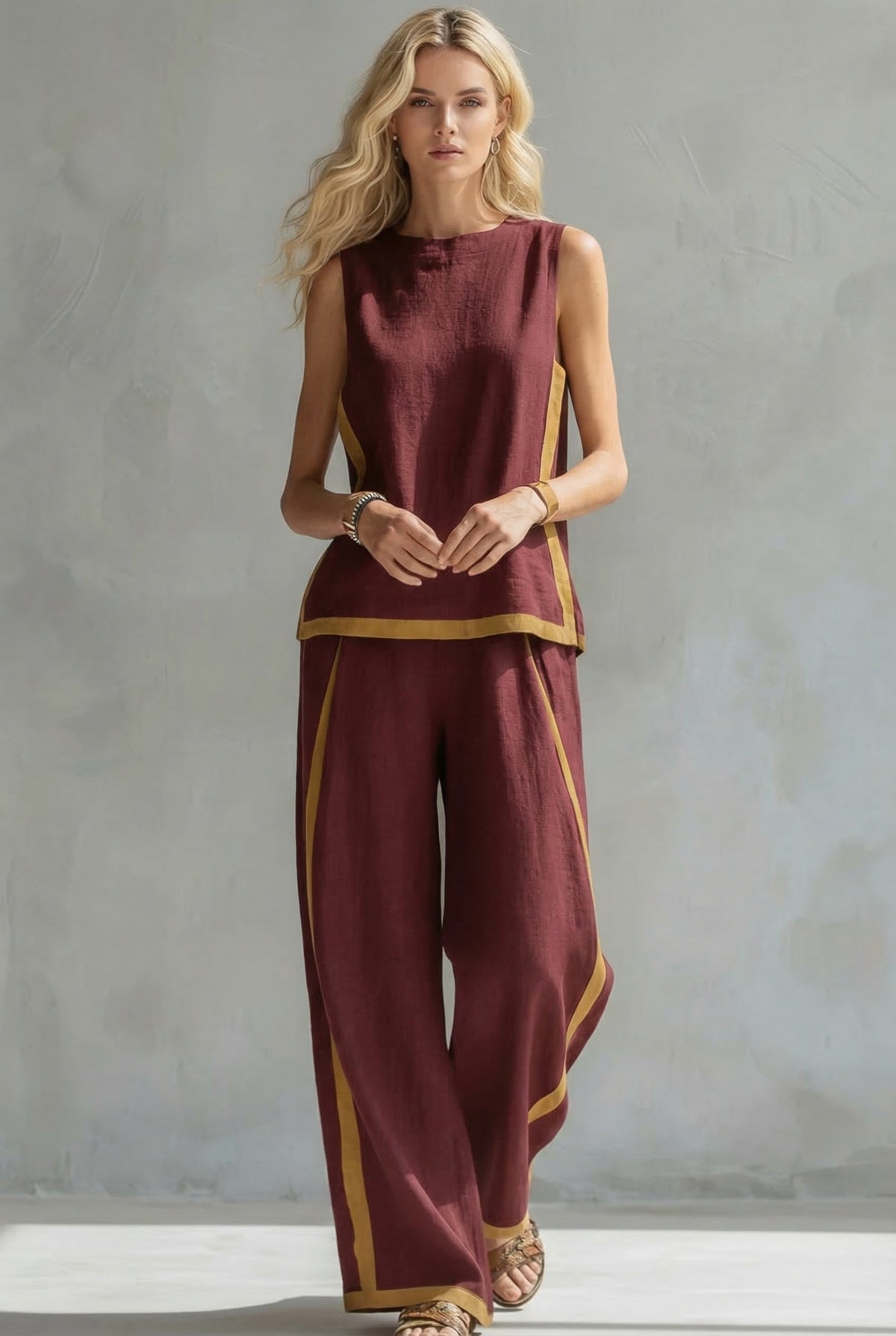 Leila | Set Elegante Due Pezzi in Lino Premium